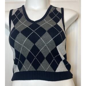 Brandy Melville Women’s Black Sweater Vest One Size Classic Knit Pullover